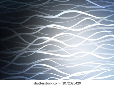 Dark BLUE vector abstract doodle pattern. Creative illustration in blurred style with doodles and Zen tangles. A new texture for your design.