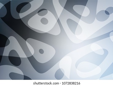 Dark BLUE vector abstract doodle template. Blurred decorative design in Indian style with Zen tangles. The pattern can be used for wallpapers and coloring books.