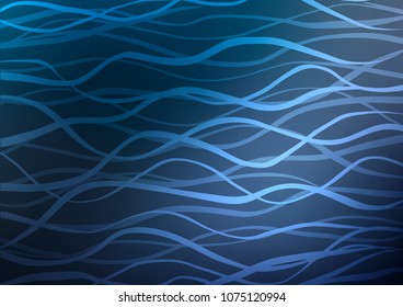 Dark BLUE vector abstract doodle texture. Blurred decorative design in Indian style with Zen tangles. The doodle design can be used for your web site.
