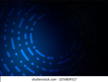 Dark BLUE vector abstract doodle pattern. Geometric doodle illustration in Origami style with gradient. The completely new template can be used for your brand book.