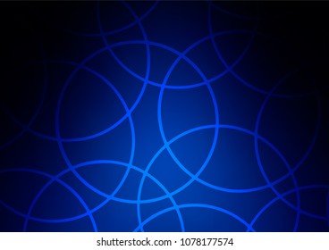 Dark BLUE vector abstract doodle background. Decorative shining illustration with doodles on abstract template. The pattern can be used for wallpapers and coloring books.