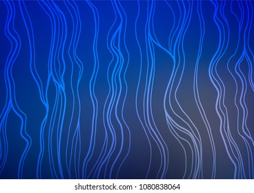 Dark BLUE vector abstract doodle texture. A completely new color illustration in doodle style. The best blurred design for your business.
