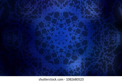 Dark BLUE vector abstract doodle background. Creative illustration in blurred style with doodles made by child. A completely new design for your business.
