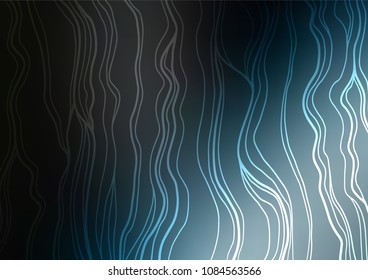 Dark BLUE vector abstract doodle background. Colorful illustration in abstract style with doodles and Zen tangles. A completely new template for your business design.