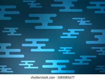 Dark BLUE vector abstract doodle pattern. A vague abstract illustration with doodles in Indian style. The doodle design can be used for your web site.