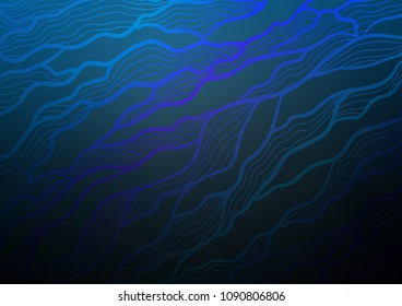 Dark BLUE vector abstract doodle background. Glitter abstract illustration with doodles and Zen tangles. The completely new template can be used for your brand book.
