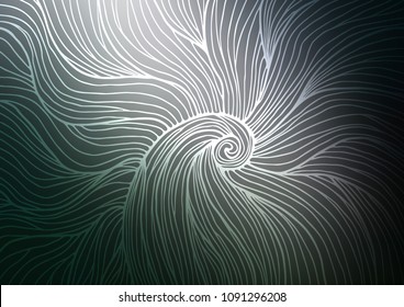 Dark BLUE vector abstract doodle background. An elegant bright illustration with lines in Natural style. A completely new template for your business design.