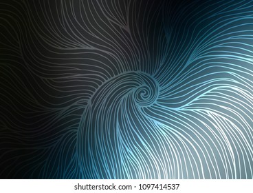 Dark BLUE vector abstract doodle background. Decorative shining illustration with doodles on abstract template. The textured pattern can be used for website.