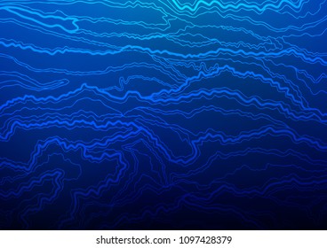 Dark BLUE vector abstract doodle pattern. An elegant bright illustration with lines in Natural style. The pattern can be used for coloring books and pages for kids.