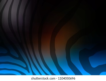 Dark BLUE vector abstract doodle template. Sketchy hand drawn doodles on blurred background. Hand painted design for web, leaflet, textile.