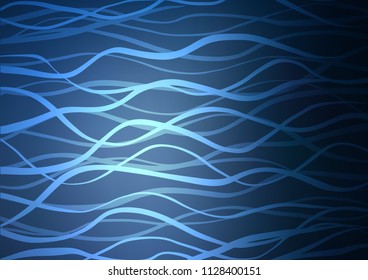 Dark BLUE vector abstract doodle pattern. Geometric doodle illustration in Origami style with gradient. The textured pattern can be used for website.
