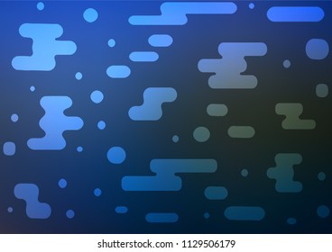 Dark BLUE vector abstract doodle template. Colorful abstract illustration with lines in Asian style. The pattern can be used for heads of websites and designs.
