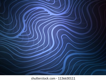 Dark BLUE vector abstract doodle template. A completely new color illustration in doodle style. The pattern can be used for heads of websites and designs.