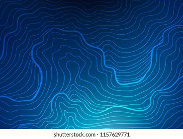 Dark BLUE vector abstract doodle pattern. Shining colored illustration with doodles in Zen tangle style. Hand painted design for web, leaflet, textile.