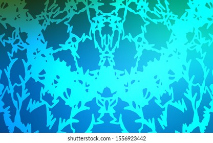 Dark BLUE vector abstract doodle wallpaper. Doodles created by child on blurred abstract background with gradient. The pattern can be used for wallpapers and coloring books.