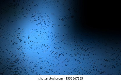 Dark BLUE vector abstract doodle template. Decorative shining illustration with doodles on abstract template. The pattern can be used for wallpapers and coloring books.