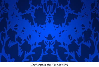Dark BLUE vector abstract doodle background. Doodles created by child on blurred abstract background with gradient. The doodle design can be used for your web site.
