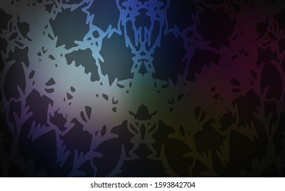 Dark BLUE vector abstract doodle wallpaper. Glitter abstract illustration with doodles and lines drawn by child. A completely new design for your business.