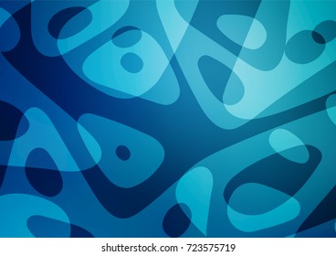 Dark BLUE vector abstract doodle background. Colorful illustration in abstract style with doodles and Zen tangles. A completely new template for your business design.