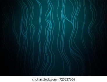 Dark BLUE vector abstract doodle background. Decorative shining illustration with doodles on abstract template. The pattern can be used for heads of websites and designs.