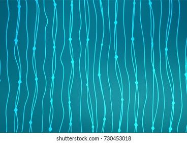 Dark BLUE vector abstract doodle template. Blurred decorative design in Indian style with lines. A completely new template for your business design.