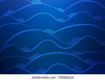 Dark BLUE vector abstract doodle texture. Modern geometrical abstract illustration with doodles. The elegant pattern can be used as a part of a brand book.