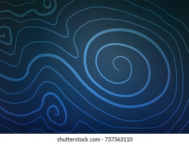 Dark BLUE vector abstract doodle pattern. Blurred decorative design in Indian style with Zen tangles. Hand painted design for web, leaflet, textile.