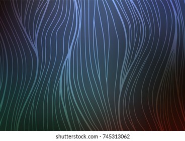 Dark BLUE vector abstract doodle background. Creative illustration in blurred style with doodles and Zen tangles. A completely new template for your business design.
