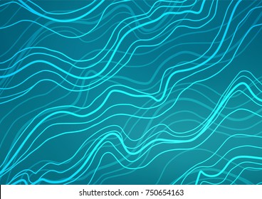 Dark BLUE vector abstract doodle texture. A vague abstract illustration with doodles in Indian style. The pattern can be used for coloring books and pages for kids.