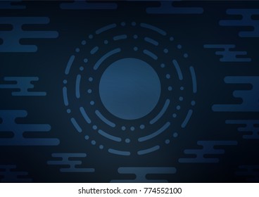 Dark BLUE vector abstract doodle background. A completely new color illustration in doodle style. Hand painted design for web, leaflet, textile.