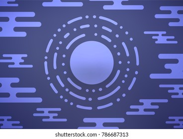 Dark BLUE vector abstract doodle template. A completely new color illustration in doodle style. The elegant pattern can be used as a part of a brand book.