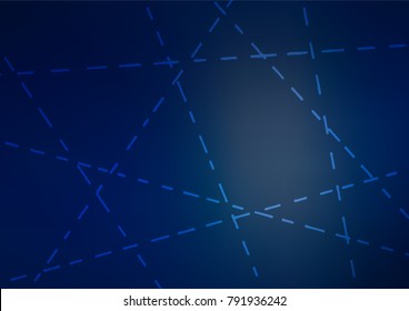 Dark BLUE vector abstract doodle template. An elegant bright illustration with lines in Natural style. The completely new template can be used for your brand book.