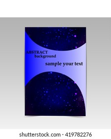 Dark blue Vector Abstract flyer DESIGN cover