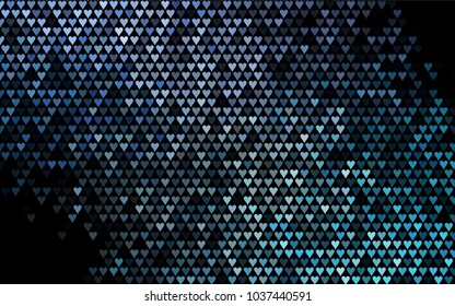 Dark BLUE vector abstract lovely pattern with Hearts on white background. Happy Valentine's Day Greeting Card with small hearts. Stock template for your romantic ad, leaflet, banner.