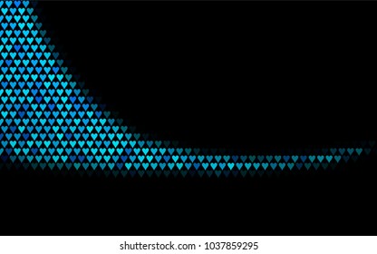 Dark BLUE vector abstract lovely pattern with Hearts on white background. Happy Valentine's Day Greeting Card with small hearts. Stock template for your romantic ad, leaflet, banner.