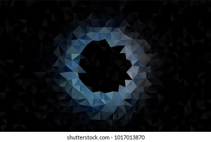 Dark BLUE vector abstract mosaic pattern. A completely new color illustration in a vague style. A new texture for your design.