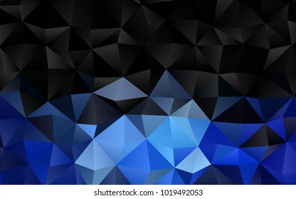 Dark BLUE vector abstract mosaic template. Colorful illustration in abstract style with gradient. The textured pattern can be used for background.