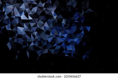 Dark BLUE vector abstract mosaic template. A vague abstract illustration with gradient. A completely new design for your business.