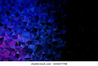 Dark BLUE vector abstract mosaic background. Creative geometric illustration in Origami style with gradient. The completely new template can be used for your brand book.