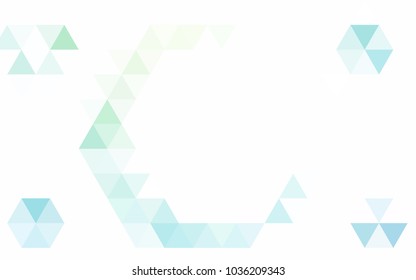 Dark BLUE vector abstract mosaic pattern. Creative illustration in halftone style with gradient. Triangular pattern for your business design.