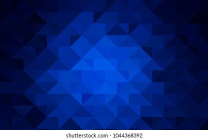 Dark BLUE vector abstract mosaic background. A completely new color illustration in a vague style. The elegant pattern can be used as part of a brand book.