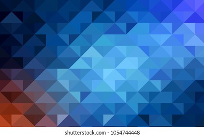 Dark BLUE vector abstract mosaic background. Shining colored illustration in a brand-new style. A completely new template for your business design.
