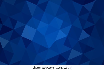 Dark BLUE vector abstract mosaic background. Glitter abstract illustration with an elegant design. A completely new template for your business design.