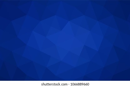 Dark BLUE vector abstract mosaic background. Creative illustration in halftone style with gradient. Textured pattern can be used for background.