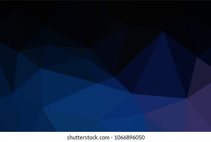 Dark BLUE vector abstract mosaic backdrop. Modern geometrical abstract illustration with gradient. A new texture for your design.