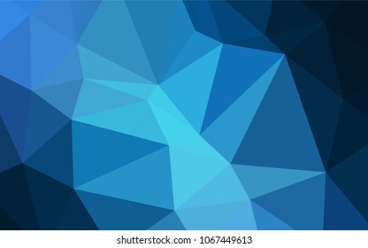 Dark BLUE vector abstract mosaic backdrop. A sample with polygonal shapes. A completely new design for your business.