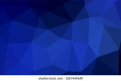 Dark BLUE vector abstract mosaic background. Creative illustration in halftone style with gradient. Brand-new style for your business design.