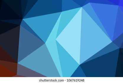Dark BLUE vector abstract mosaic background. Shining colored illustration in a new style. Textured pattern can be used for background.