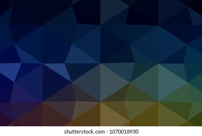 Dark BLUE vector abstract mosaic background. Creative illustration in halftone style with gradient. That new template can be used for your brand book.