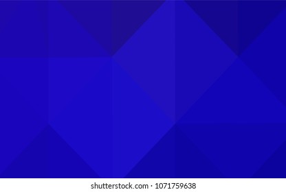 Dark BLUE vector abstract mosaic backdrop. Colorful illustration in polygonal style with gradient. Brand-new design for your business.
